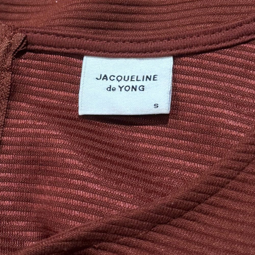 Jacqueline De Yong Ribbed Zipper Back Shirt Women’s Small - Picture 3 of 5